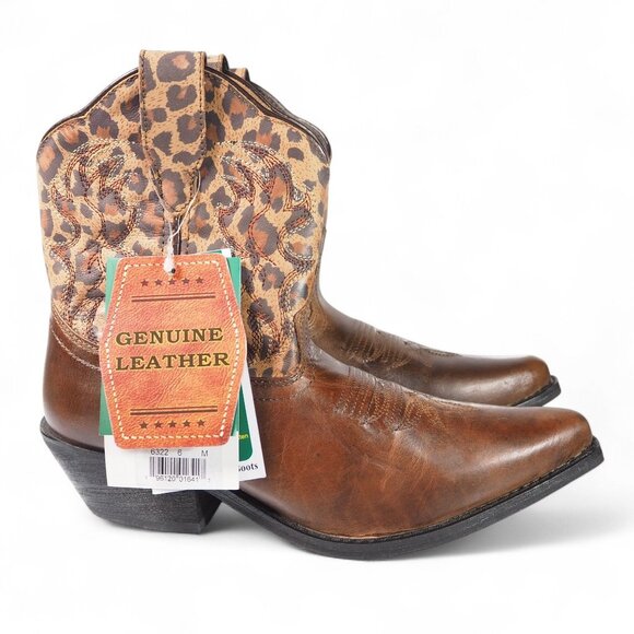 Smoky Mountain Hailey Snip Toe Women's 6M Western Cowboy Boots Leopard Print - Picture 4 of 11